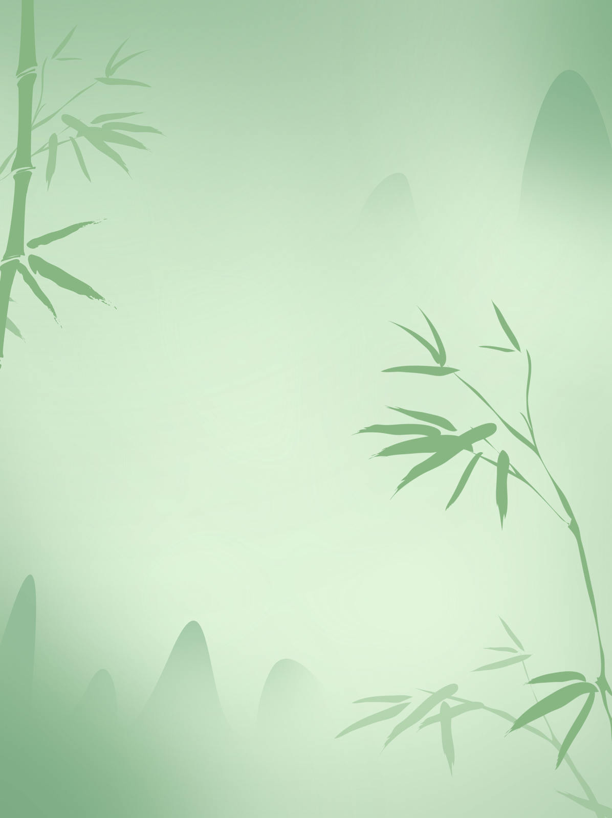 绿色 淡雅 小清新 竹子 风景 背景