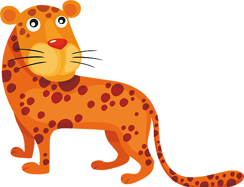 可爱 卡通 动物 素材 花豹 猎豹