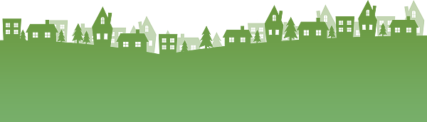 绿色 房屋 城镇 剪影