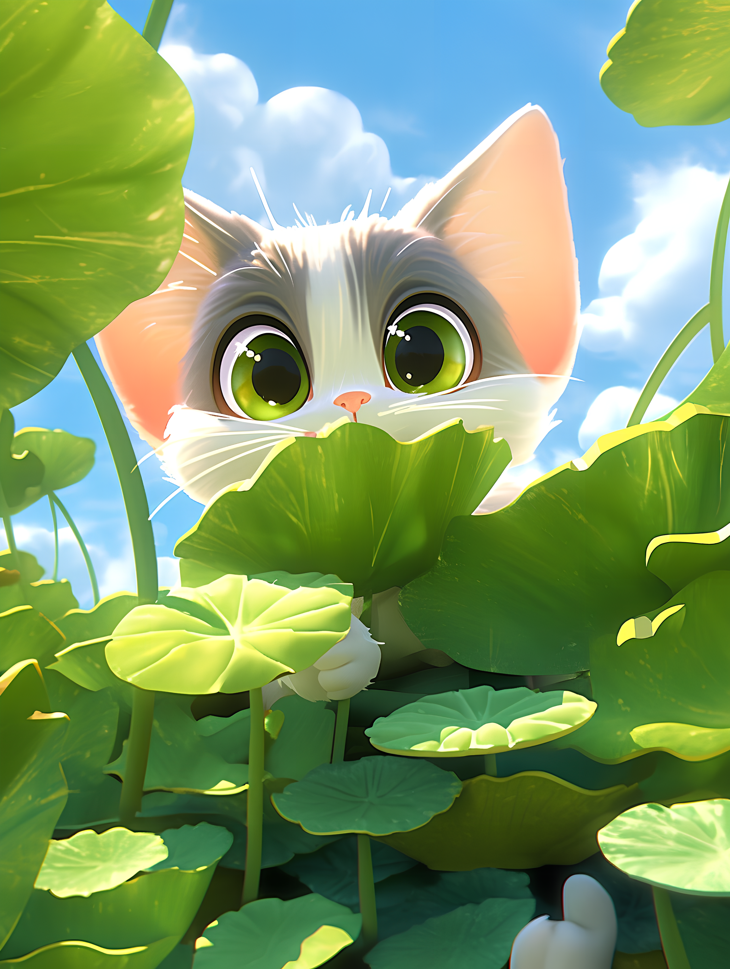 可爱 卡通 猫咪 插图