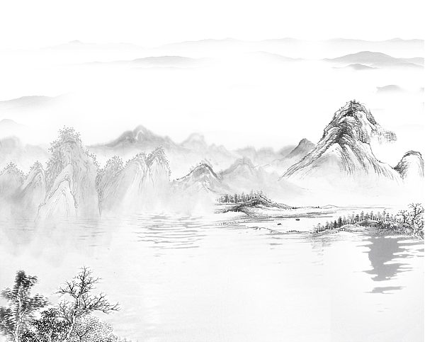 中国风 水墨 风景 山水 