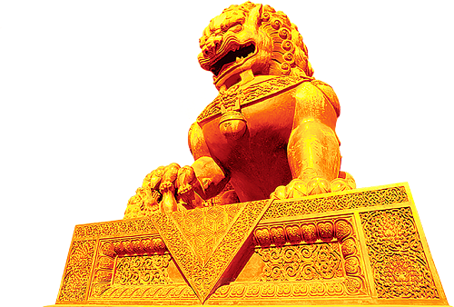 金色 麒麟 石台 雕刻