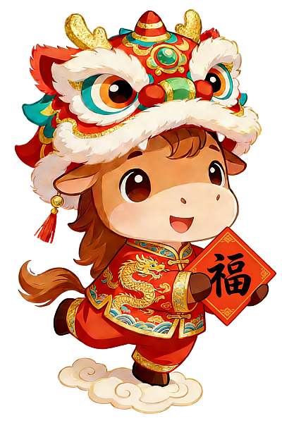 马年 春节 元宝 狮子头 