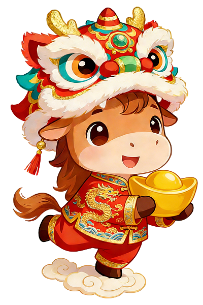 马年 春节 元宝 狮子头 