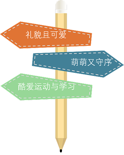 铅笔  指示牌 方向标识