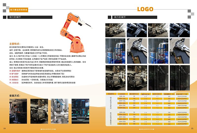 橙色机械设备产品宣传画册产品展示