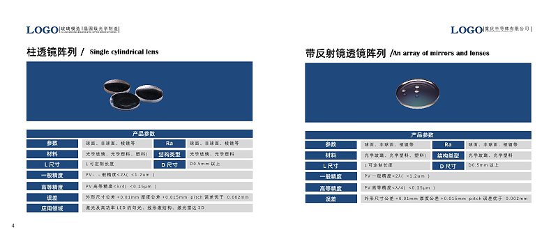 蓝色商务半导体光学科技企业宣传画册产品介绍