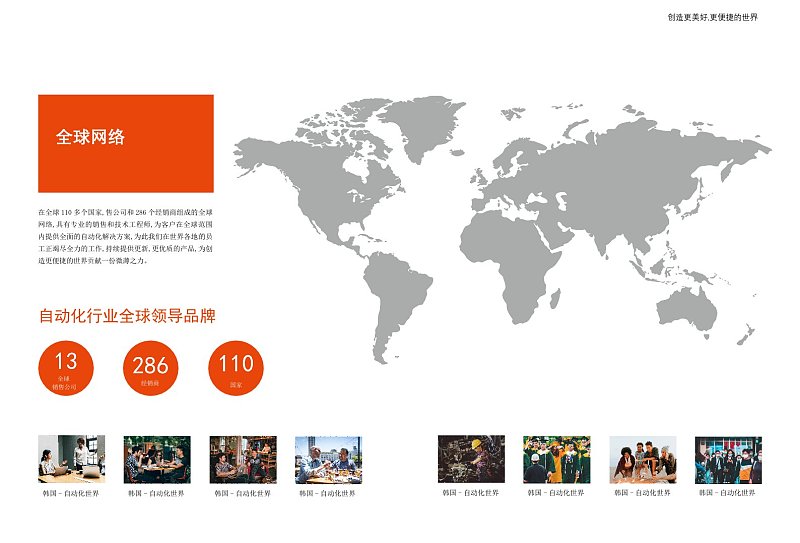 橙色简约智能机械设备产品宣传画册企业简介