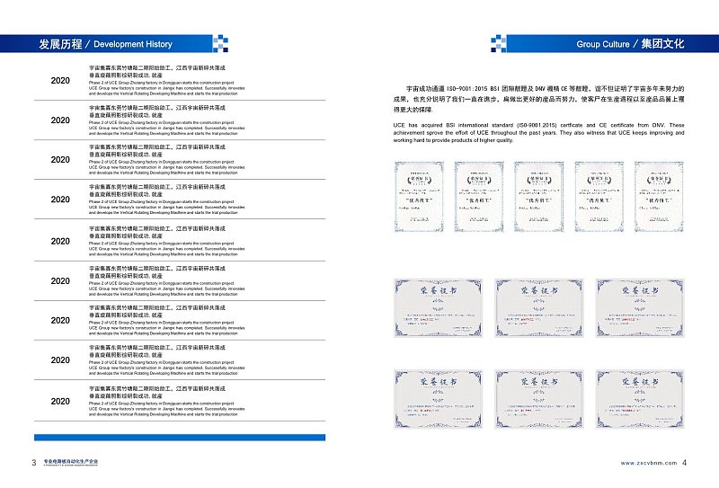 蓝色简约企业发展历程