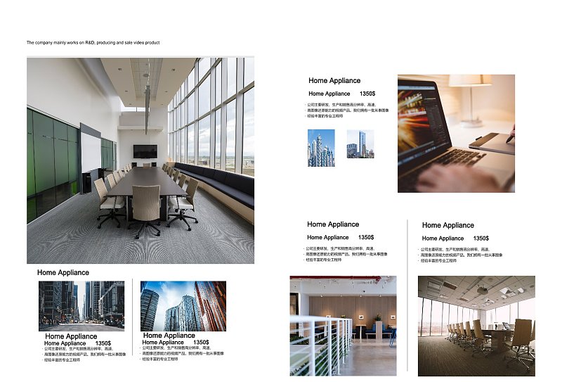企业简约宣传画册产品展示页