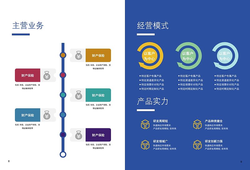 企业主营业务与经营模式页面