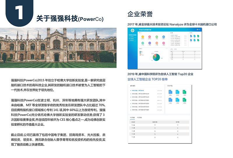 蓝色简约企业简介