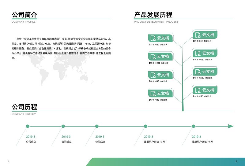 绿色简约企业简介