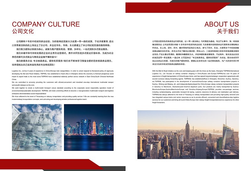 红色商务企业服务宣传画册公司文化介绍